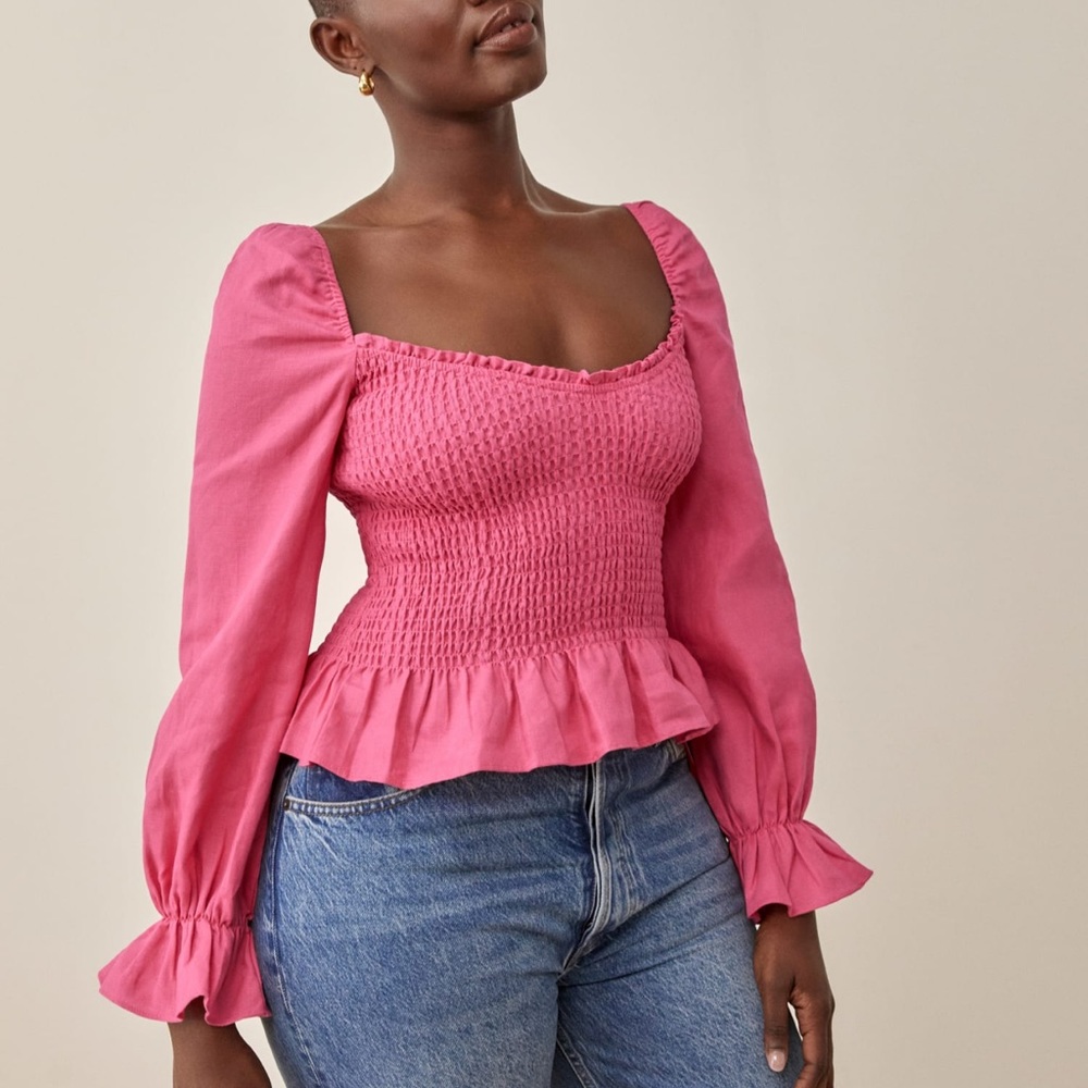 Cambria linen top Reformation
